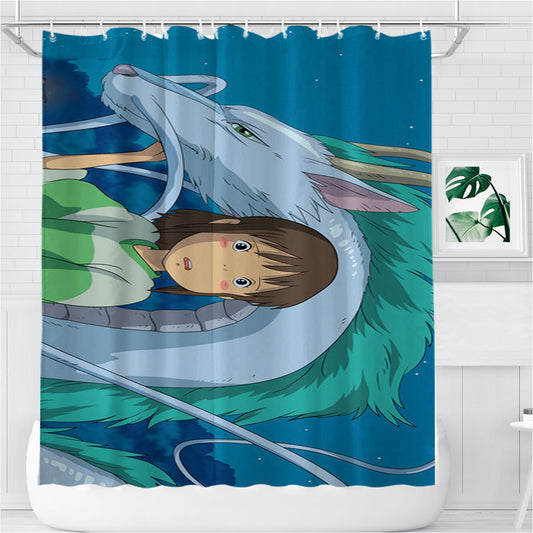 Personalized Spirited Away Spirit Shower Curtain Farmhouse Bathroom Decor