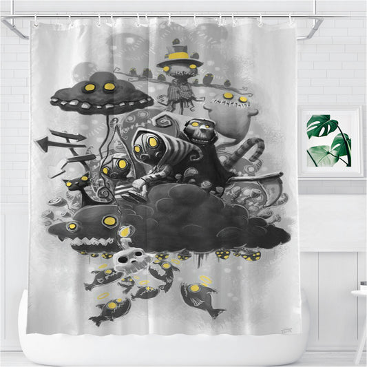 Spirkle Wine Bathroom Shower Curtain Fabric Waterproof | 66 X 72 Inch