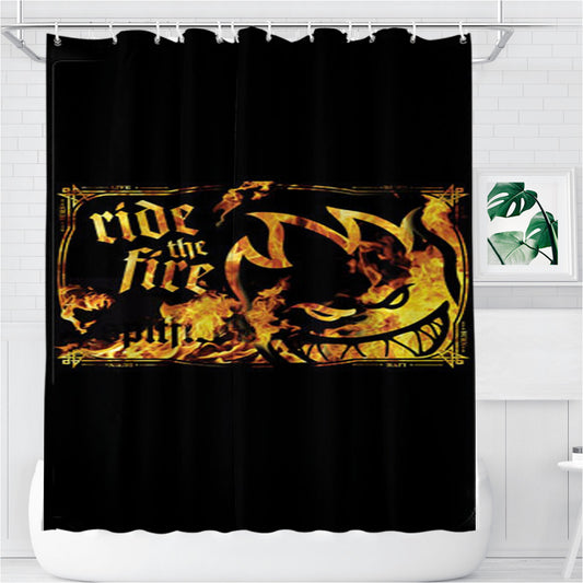 Spitfire Ride The Fire Bathroom Shower Curtain Fabric Waterproof | 66 X 72 Inch