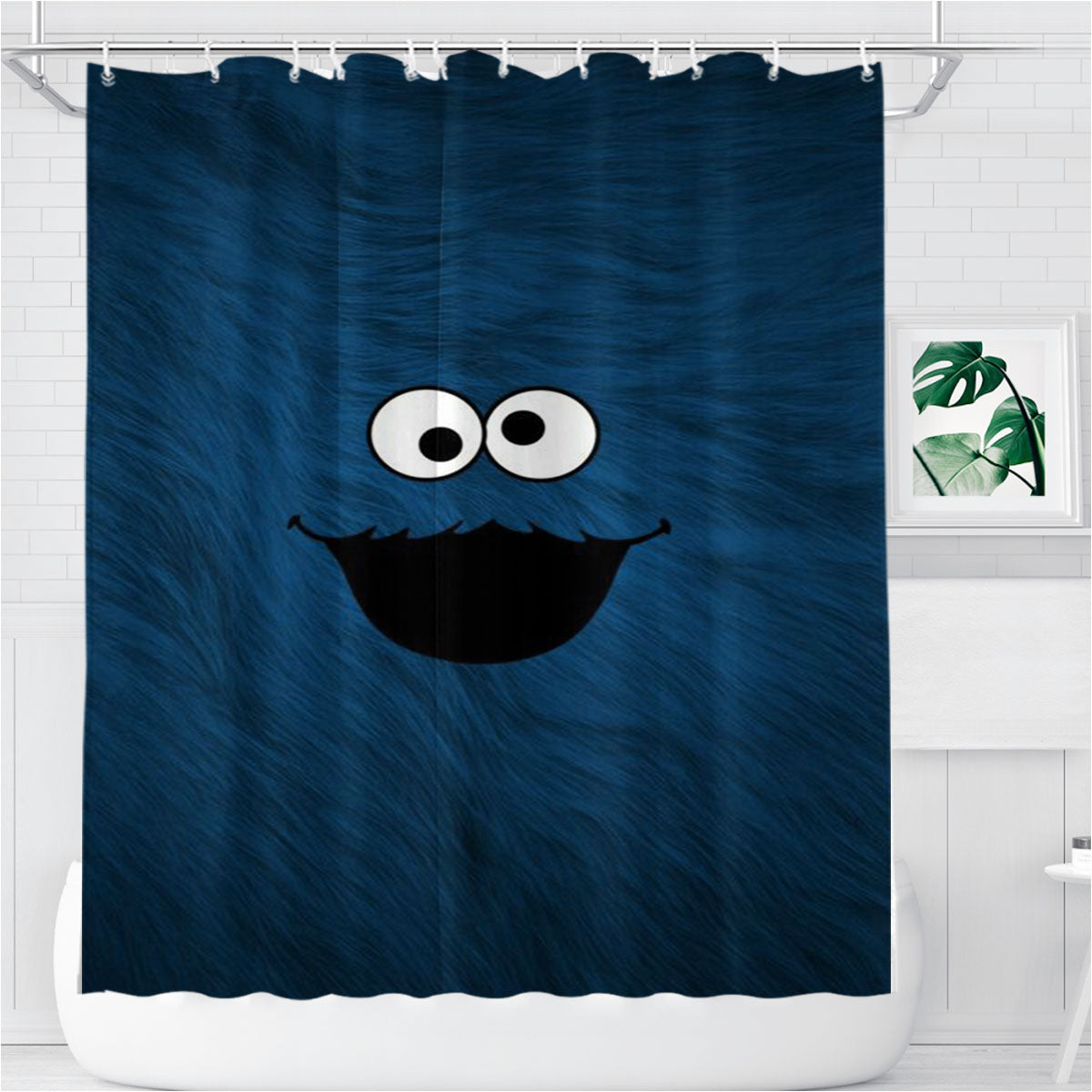 Spoky Blue Bathroom Shower Curtain Fabric Waterproof | 66 X 72 Inch