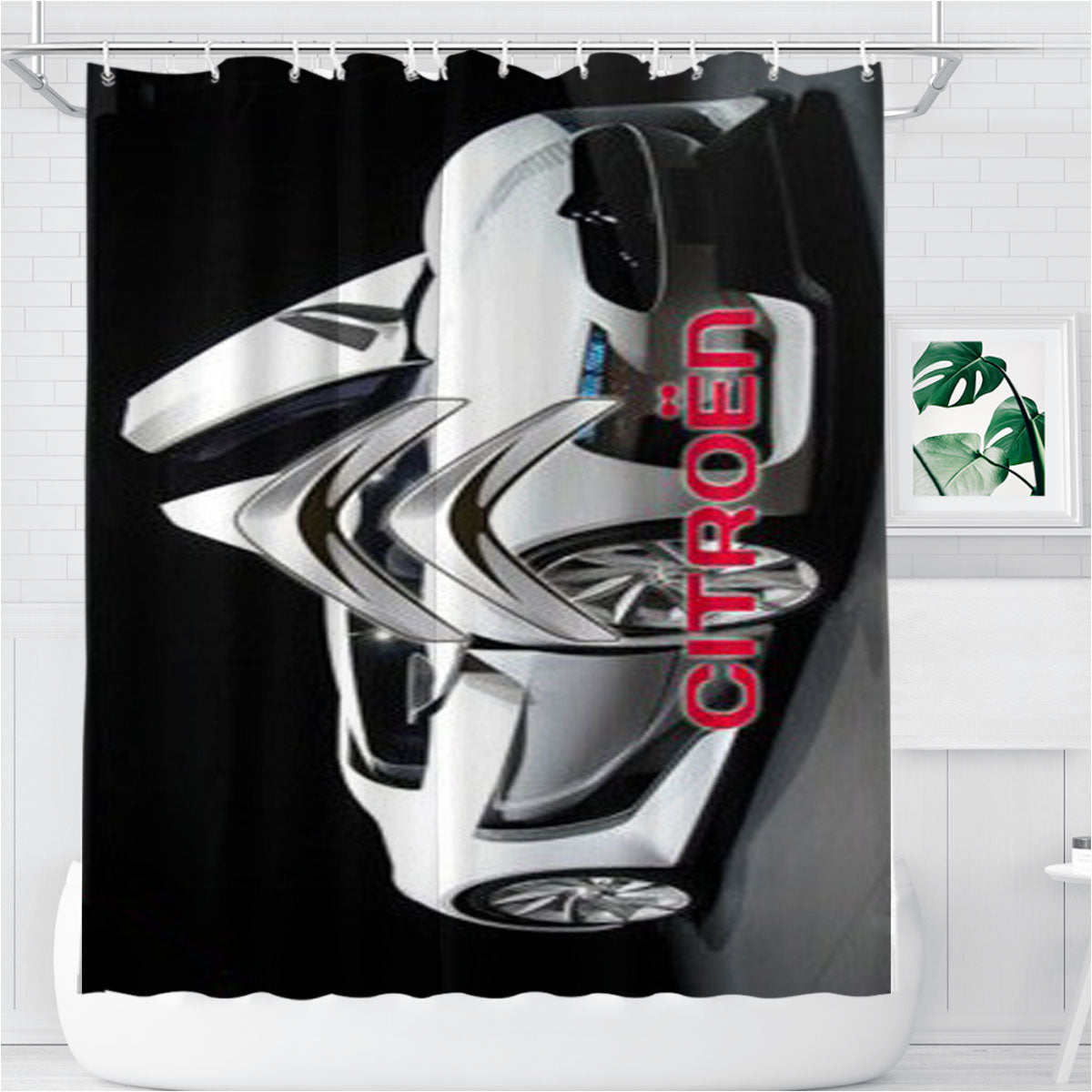 Sport Car Citroen Gt Concept Bathroom Shower Curtain Fabric Waterproof | 66 X 72 Inch