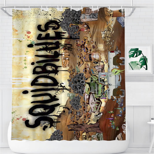 Squidbillies Bathroom Shower Curtain Fabric Waterproof | 66 X 72 Inch