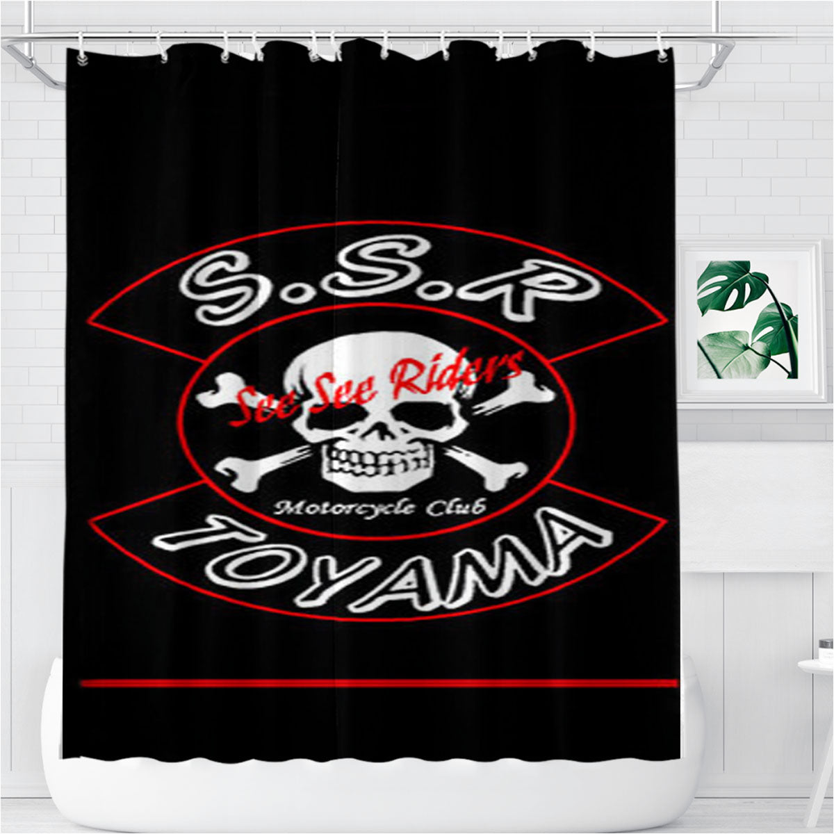 Ssr Toyama Bathroom Shower Curtain Fabric Waterproof | 66 X 72 Inch