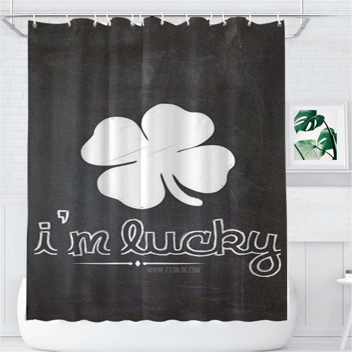 St Patricks Day Im Lucky Bathroom Shower Curtain Fabric Waterproof | 66 X 72 Inch