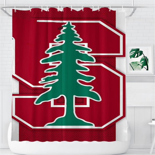 Stanford University Symbol Bathroom Shower Curtain Fabric Waterproof