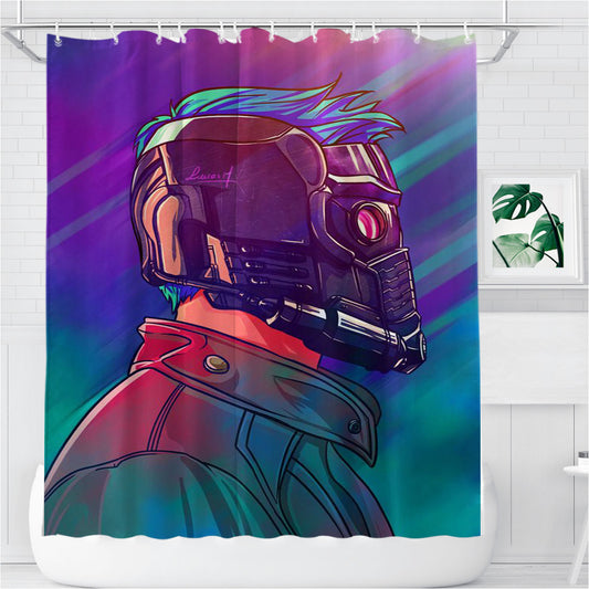 Personalized Star Lord Shower Curtain Farmhouse Bathroom Decor