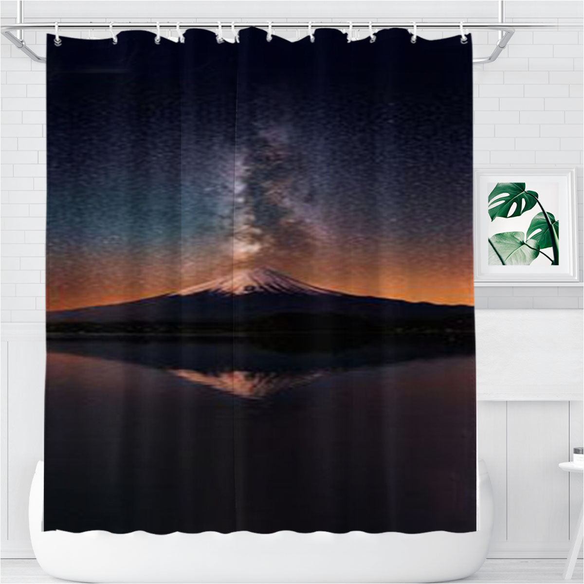 Star Milky Way Bathroom Shower Curtain Fabric Waterproof | 66 X 72 Inch