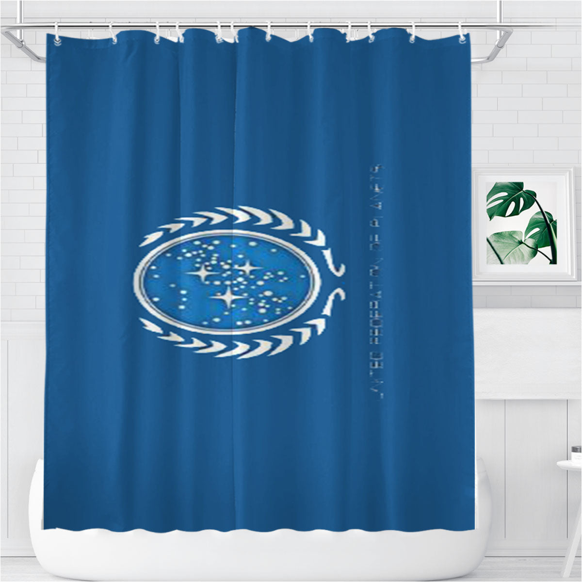 Star Trek United Federation Of Planets Bathroom Shower Curtain Fabric Waterproof | 66 X 72 Inch