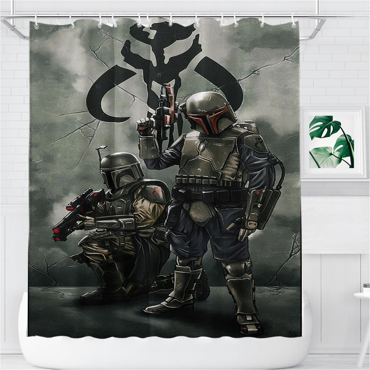 Star Wars Boba Fett 3 Bathroom Shower Curtain Fabric Waterproof | 66 X 72 Inch