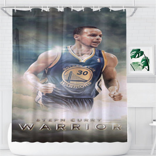 Steph Curry Golden State Warriors Bathroom Shower Curtain Fabric Waterproof