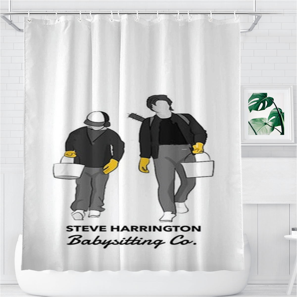 Steve Harrington Babysitting Co Bathroom Shower Curtain Fabric Waterproof | 66 X 72 Inch