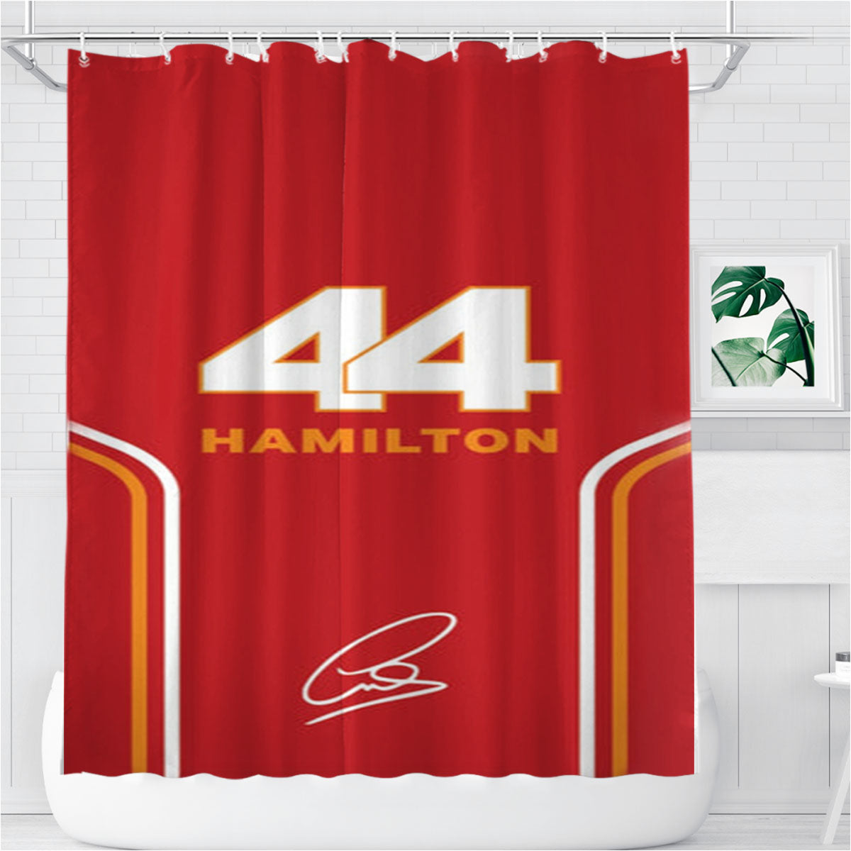 Stripes 44 Hamilton Bathroom Shower Curtain Fabric Waterproof | 66 X 72 Inch