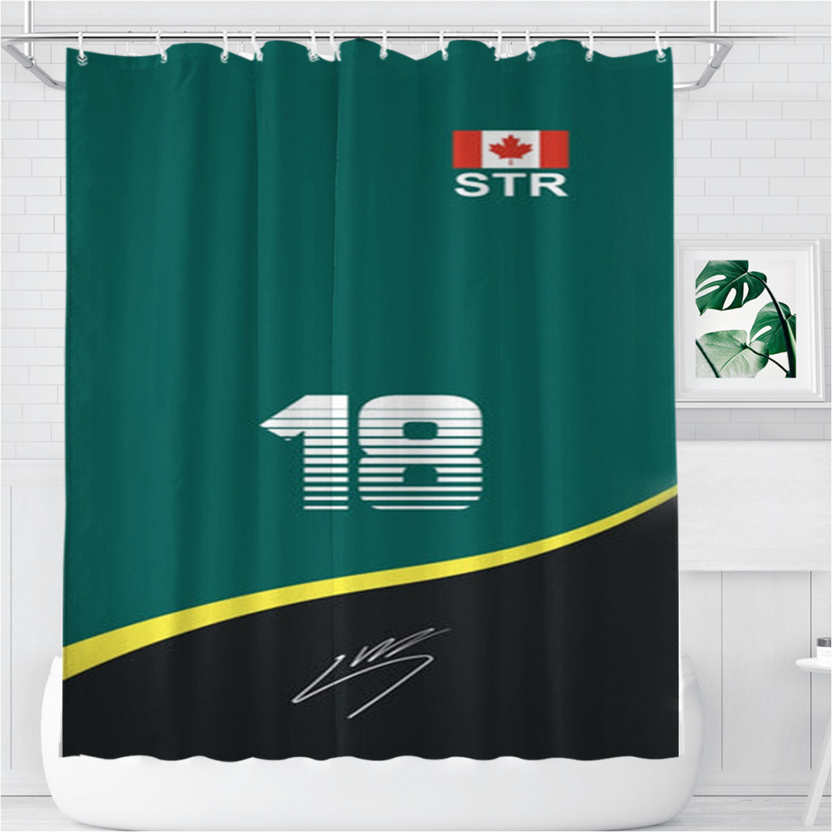 Stroll - F1 Bathroom Shower Curtain Fabric Waterproof | 66 X 72 Inch