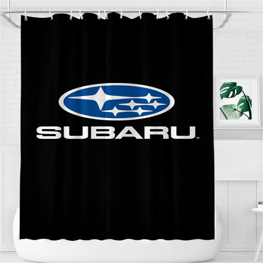 Personalized Subaru Logo Vector Shower Curtain Farmhouse Bathroom Decor