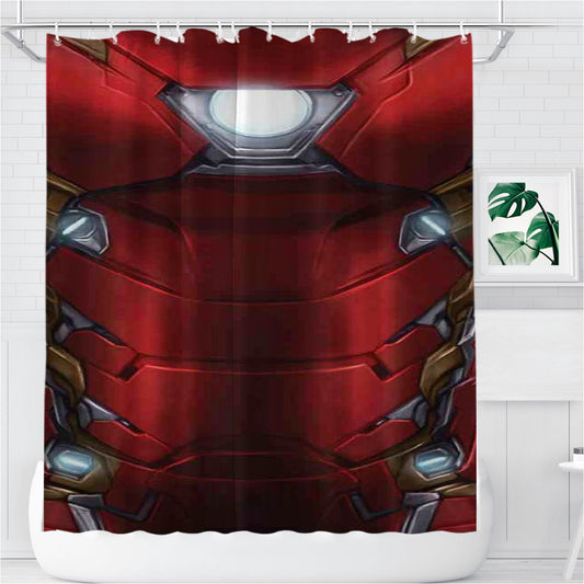 Personalized Suit Up Red Iron Man Mark Shower Curtain Farmhouse Bathroom Decor