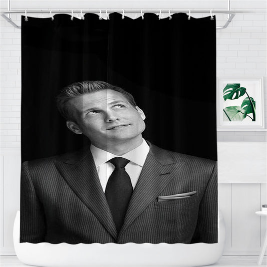 Suits Harvey Specter Cool Bathroom Shower Curtain Fabric Waterproof
