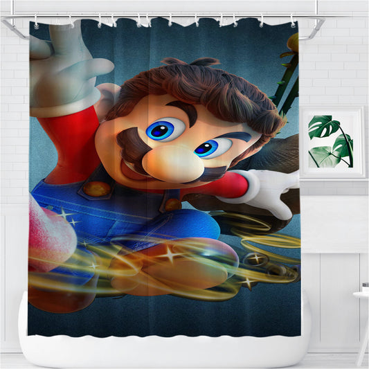 Personalized Super Mario 3 3 Shower Curtain Farmhouse Bathroom Decor