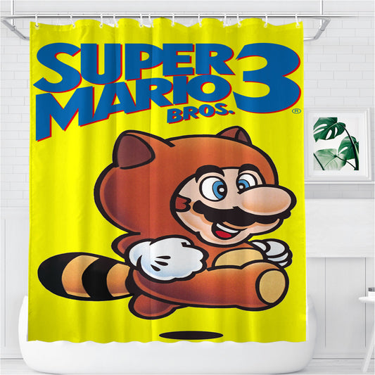 Personalized Super Mario Bee Shower Curtain Farmhouse Bathroom Decor
