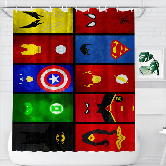 Personalized Superheroes Marvel And Dc Shower Curtain Farmhouse Bathroom Decor