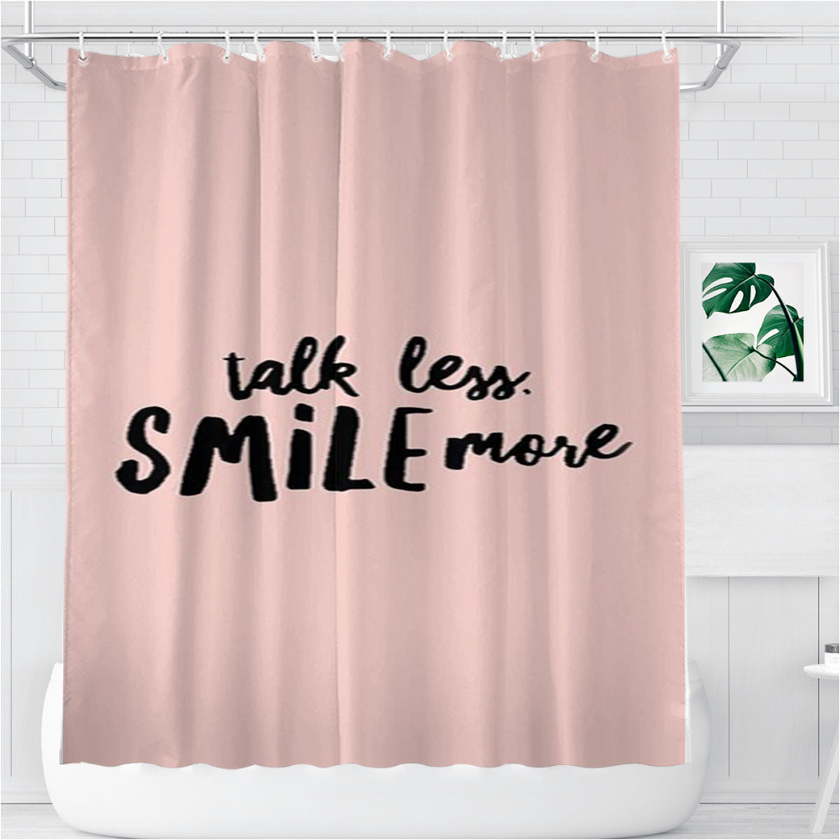 Talk Less Smile More Alexander Hamilton Gift Musical Broadway Bathroom Shower Curtain Fabric Waterproof | 66 X 72 Inch