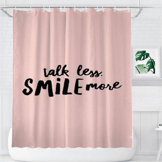 Personalized Talk Less Smile More Alexander Hamilton Gift Musical Broadway Shower Curtain Farmhouse Bathroom Decor