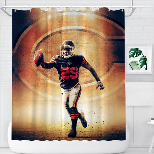 Tarik Cohen Chicago Bear Bathroom Shower Curtain Fabric Waterproof | 66 X 72 Inch