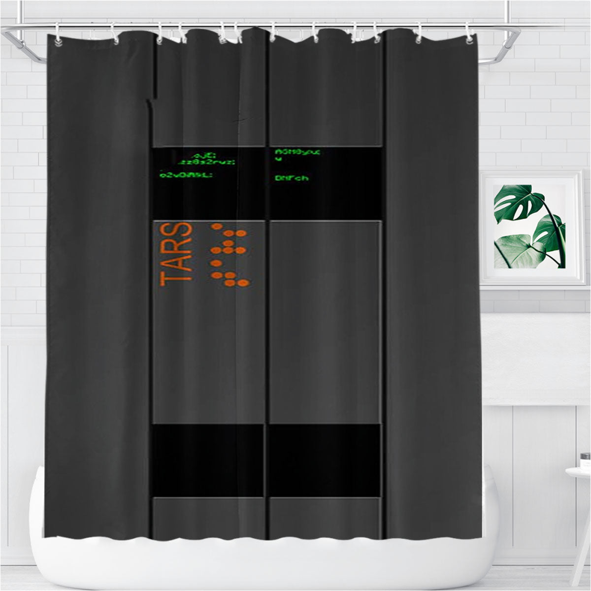 Tars Interstellar Bathroom Shower Curtain Fabric Waterproof | 66 X 72 Inch