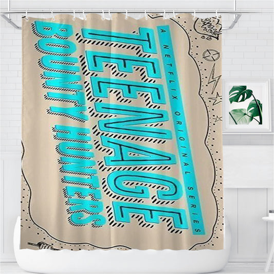 Personalized Teenage Bounty Hunters Poster Shower Curtain Farmhouse Bathroom Decor