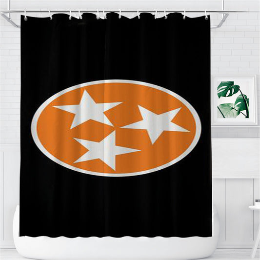 Tennessee Orange Tristar Bathroom Shower Curtain Fabric Waterproof
