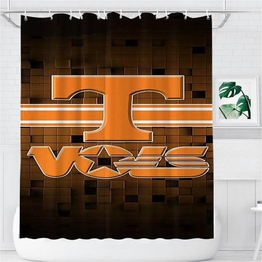 Tennessee Ut Vols Icon Bathroom Shower Curtain Fabric Waterproof