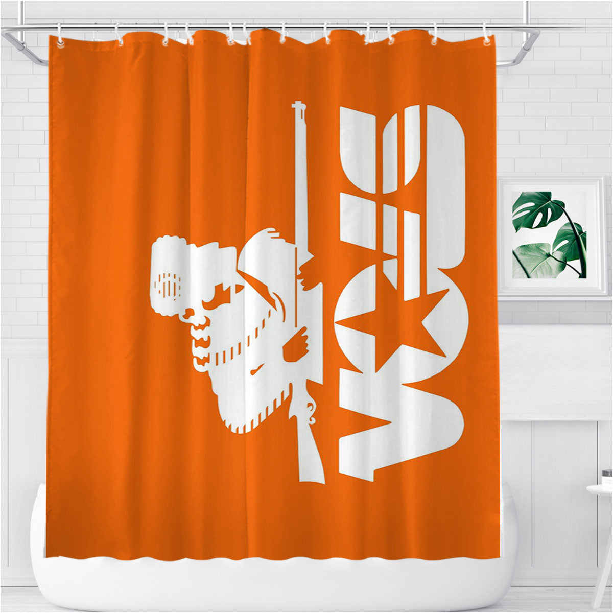 Tennessee Volunteers Vols 4 Bathroom Shower Curtain Fabric Waterproof | 66 X 72 Inch