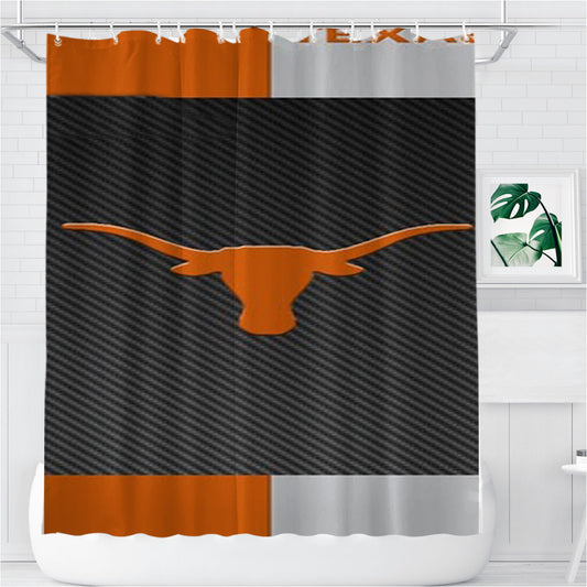 Personalized Texas Longhor Shower Curtain Farmhouse Bathroom Decor