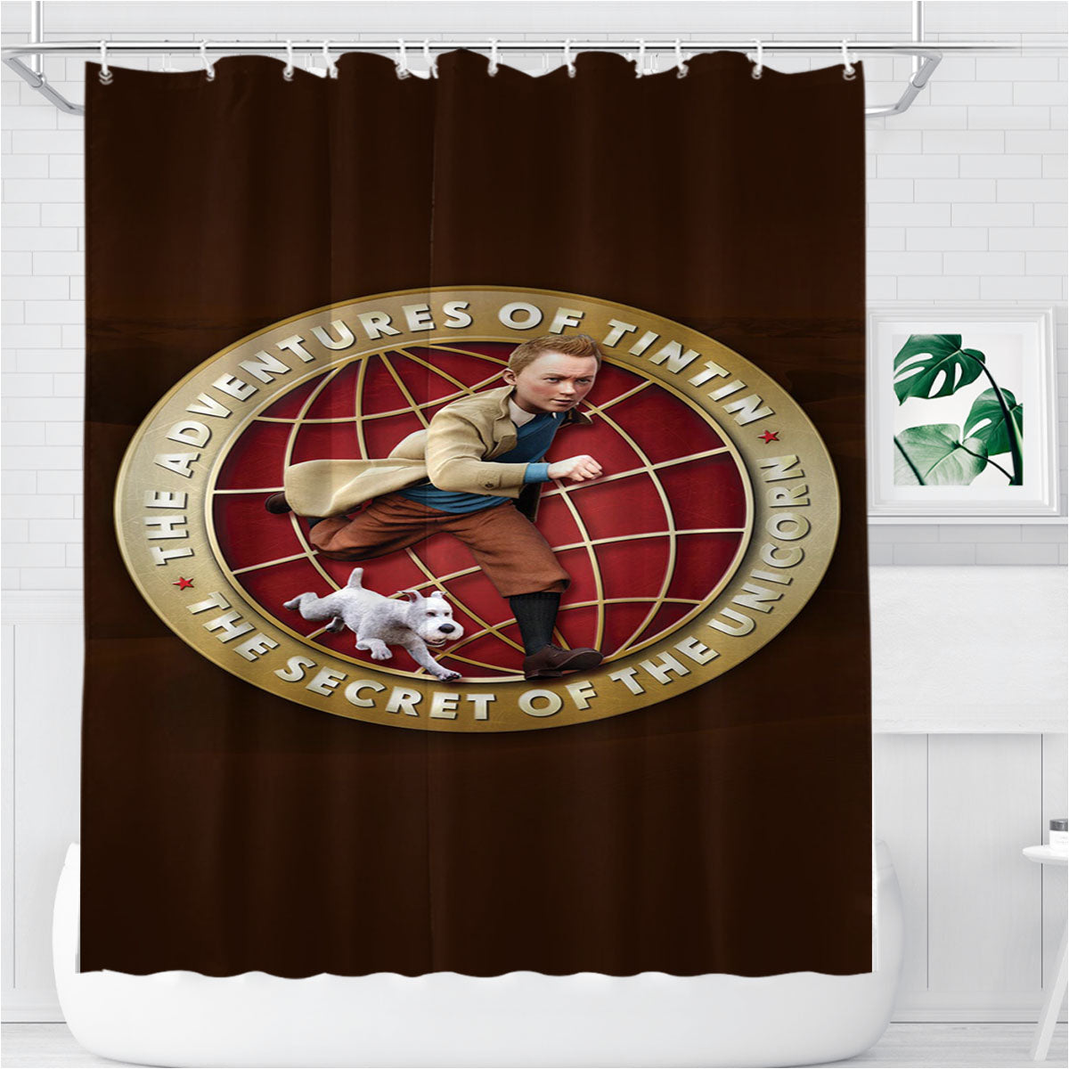 The Adventures Of Tintin The Secret Of The Unicorn Bathroom Shower Curtain Fabric Waterproof | 66 X 72 Inch