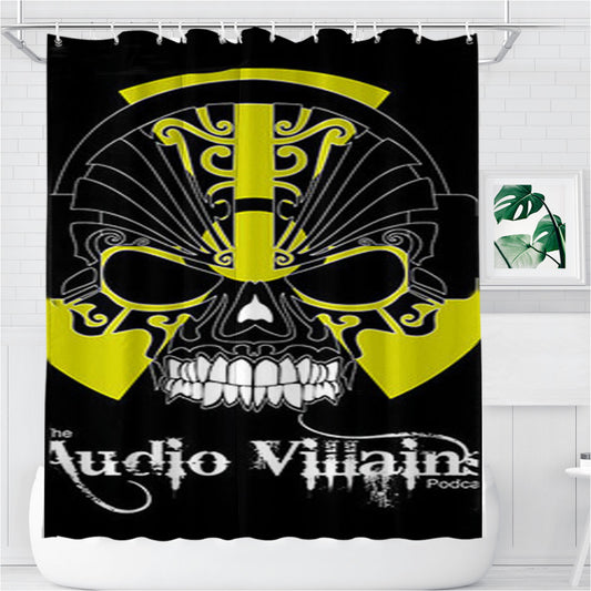 The Audio Villains Podcast Bathroom Shower Curtain Fabric Waterproof | 66 X 72 Inch