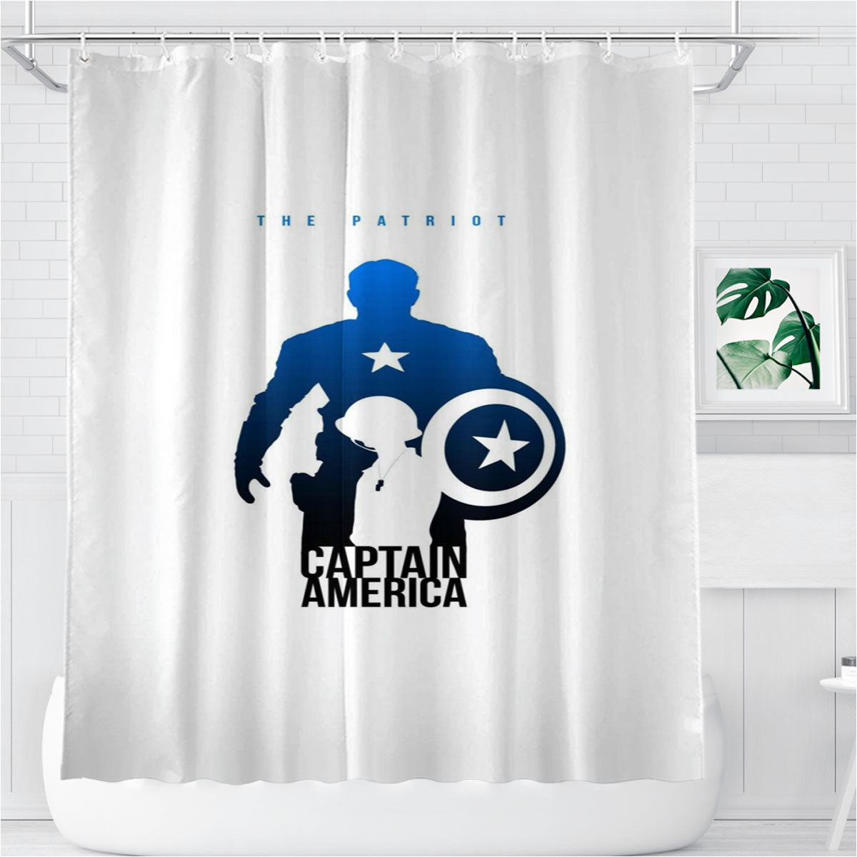 The Avengers - Capitain America Poster Bathroom Shower Curtain Fabric Waterproof | 66 X 72 Inch