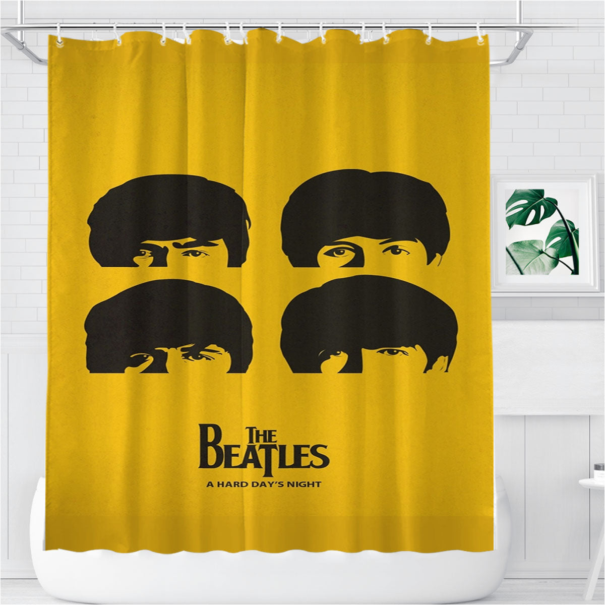The Beatles Bathroom Shower Curtain Fabric Waterproof | 66 X 72 Inch