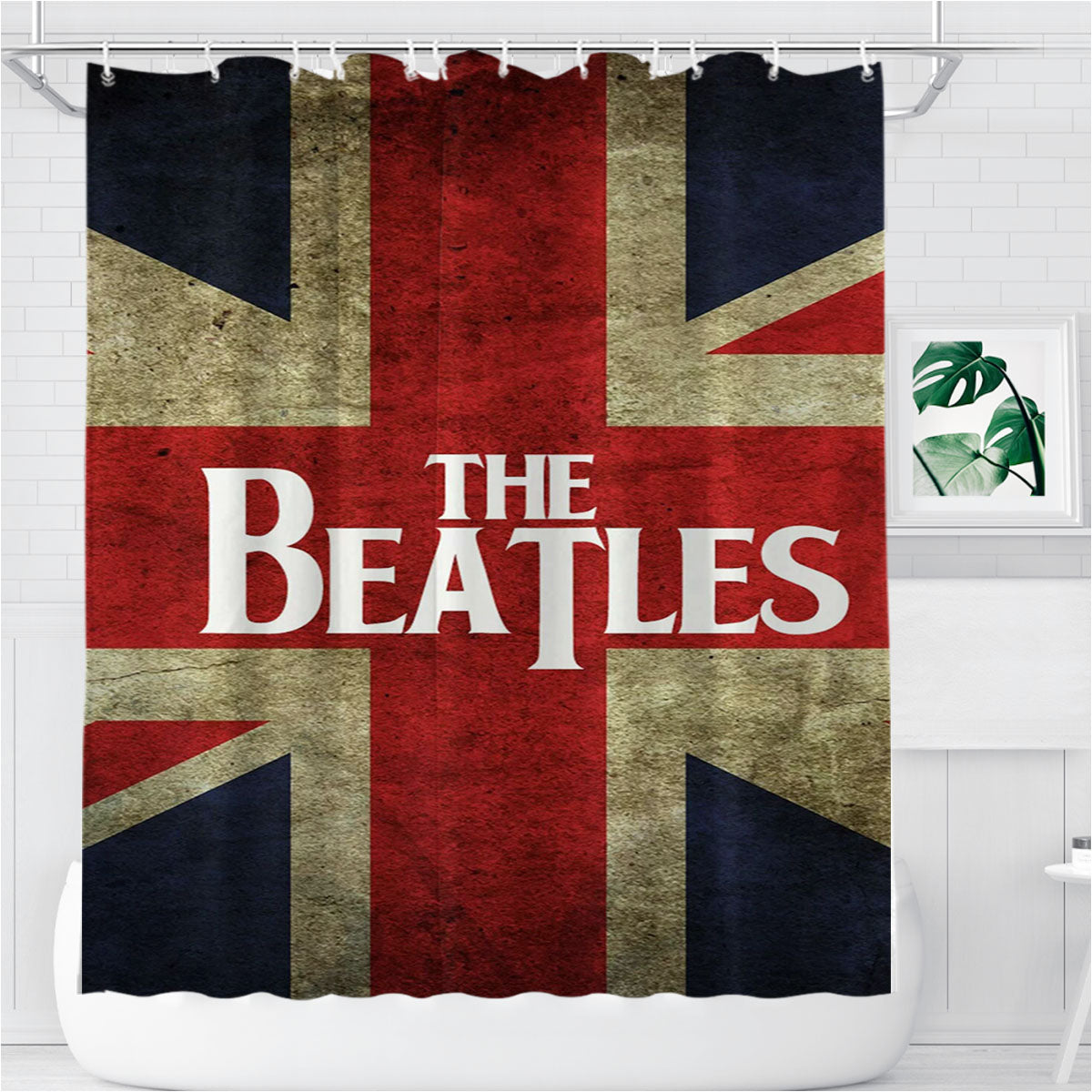 The Beatles Iphone Wallpaper Bathroom Shower Curtain Fabric Waterproof | 66 X 72 Inch