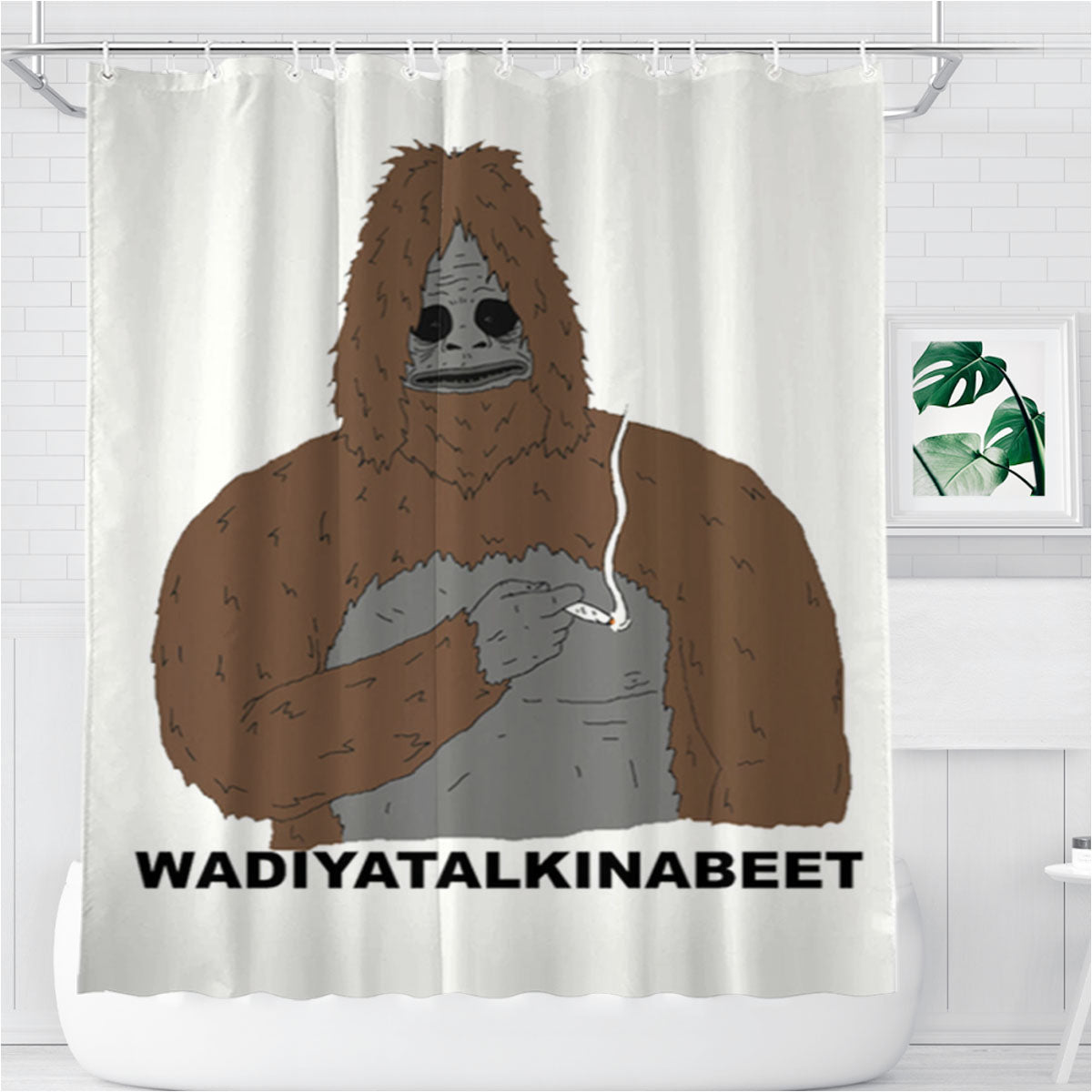 The Big Lez Show Sassy The Sasquatch Bathroom Shower Curtain Fabric Waterproof | 66 X 72 Inch