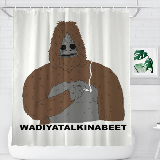 The Big Lez Show Sassy The Sasquatch Bathroom Shower Curtain Fabric Waterproof | 66 X 72 Inch