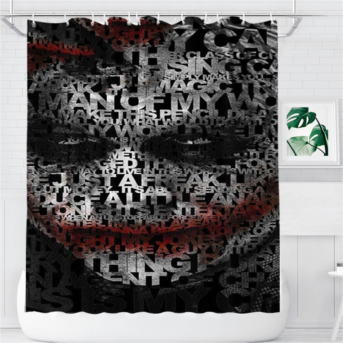 The Dark Knight The Joker Bathroom Shower Curtain Fabric Waterproof | 66 X 72 Inch