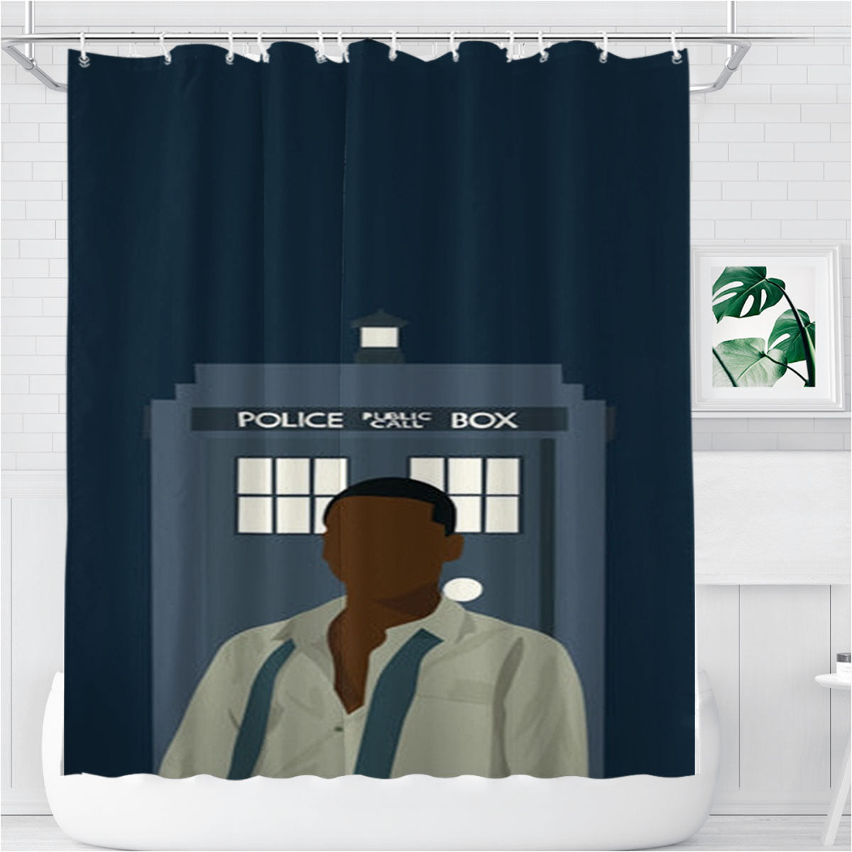 The Doctor Bathroom Shower Curtain Fabric Waterproof | 66 X 72 Inch