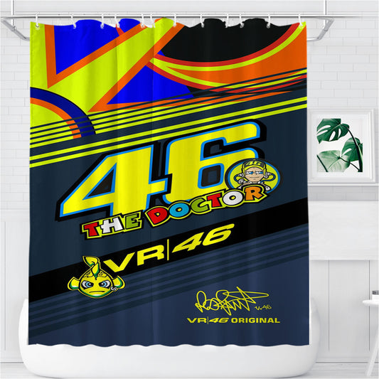 Personalized The Doctor Vr 46 Wallpaper Shower Curtain Farmhouse Bathroom Decor