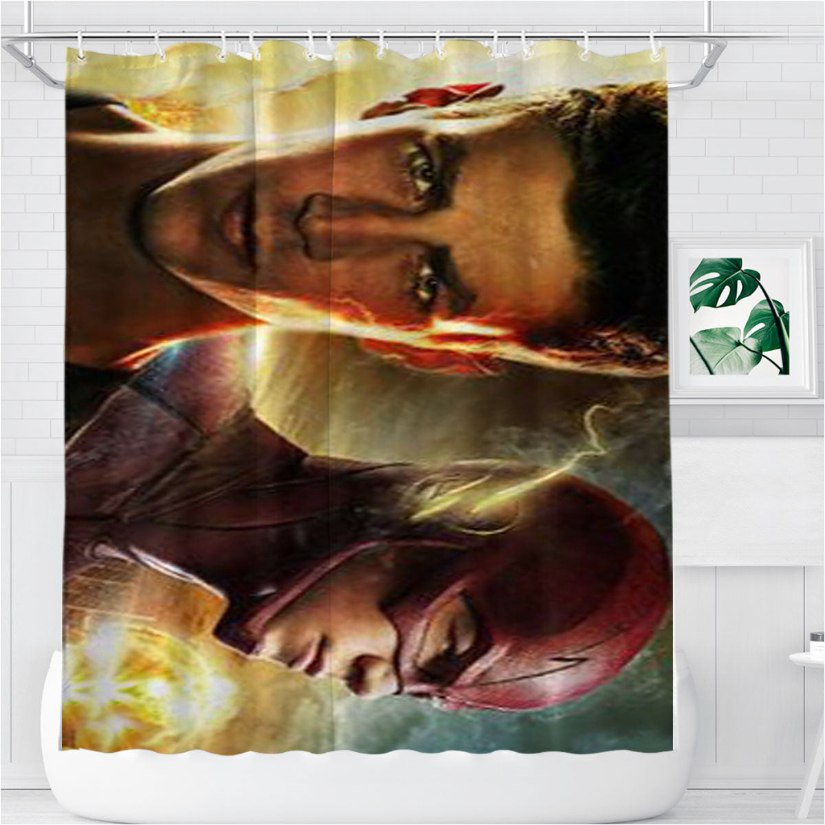 The Flash Bathroom Shower Curtain Fabric Waterproof | 66 X 72 Inch