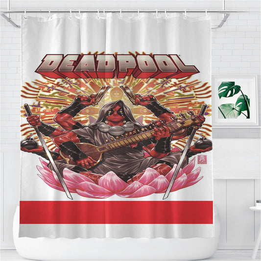 Personalized The God Deadpool Japan Tattoo Shower Curtain Farmhouse Bathroom Decor
