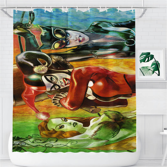 Personalized The Gotham City Sirens Shower Curtain Farmhouse Bathroom Decor