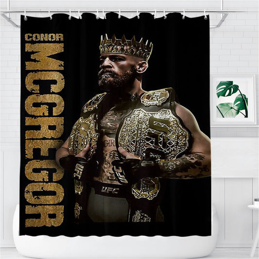 The King Mcgregor Champion Wallpaper Bathroom Shower Curtain Fabric Waterproof | 66 X 72 Inch