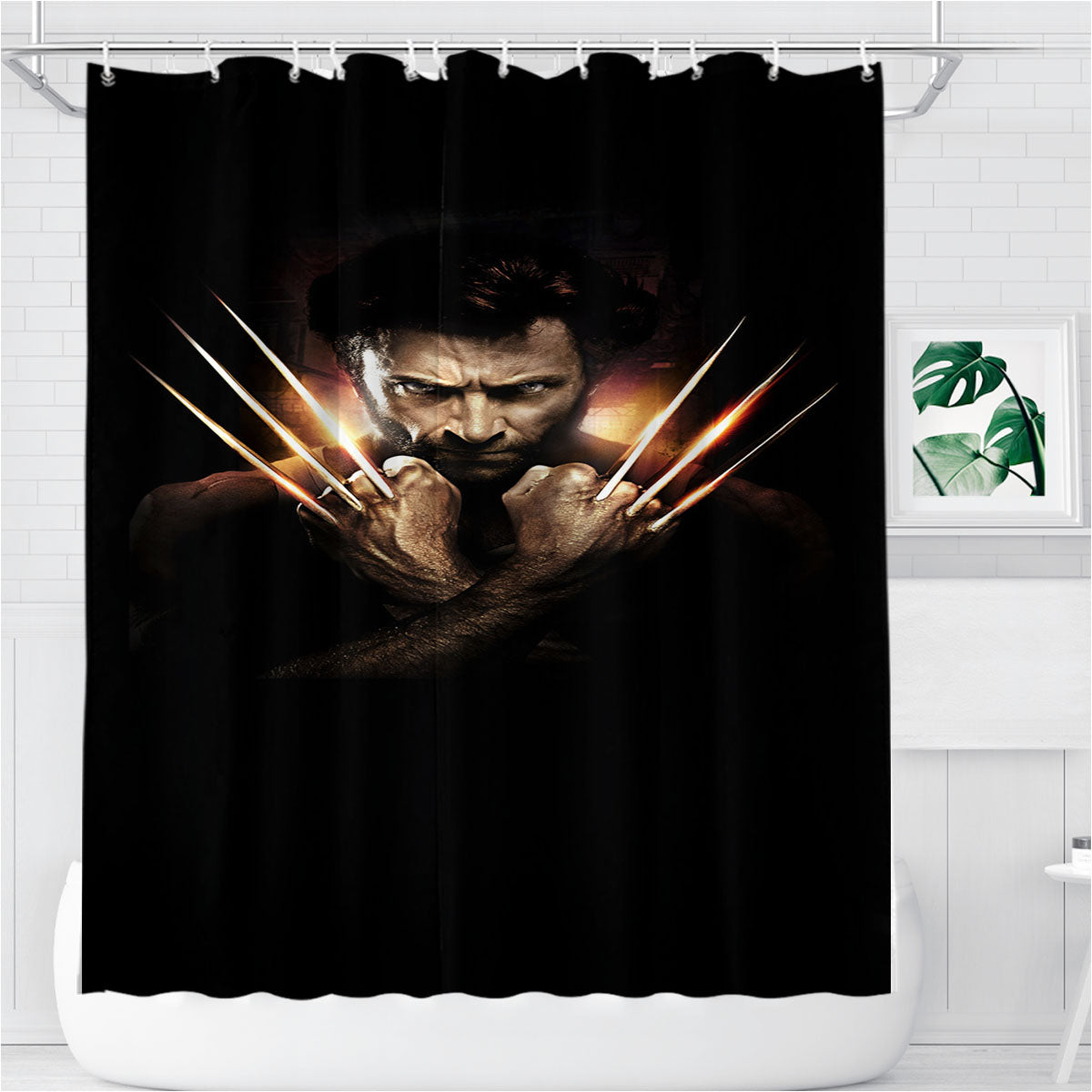 The Legend Wolverine Logan Bathroom Shower Curtain Fabric Waterproof | 66 X 72 Inch