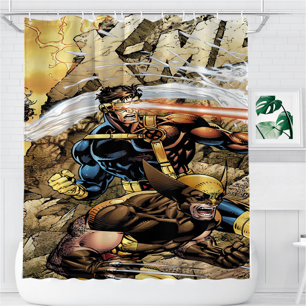 The Legend X Men Heroes Bathroom Shower Curtain Fabric Waterproof | 66 X 72 Inch