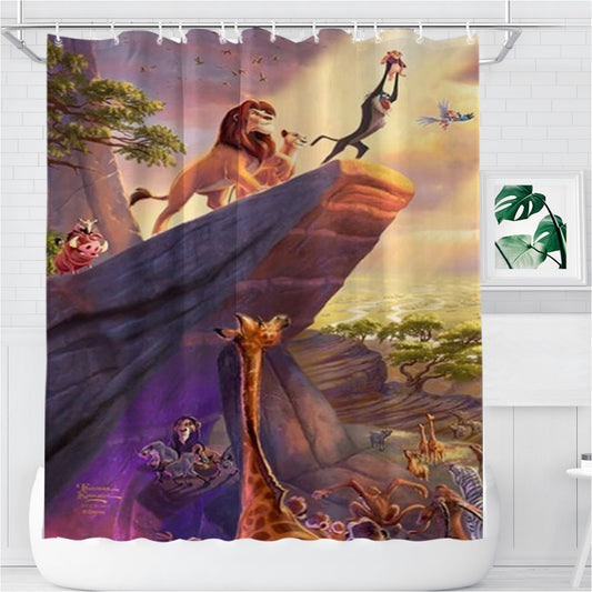 Personalized The Lion King Shower Curtain Farmhouse Bathroom Decor