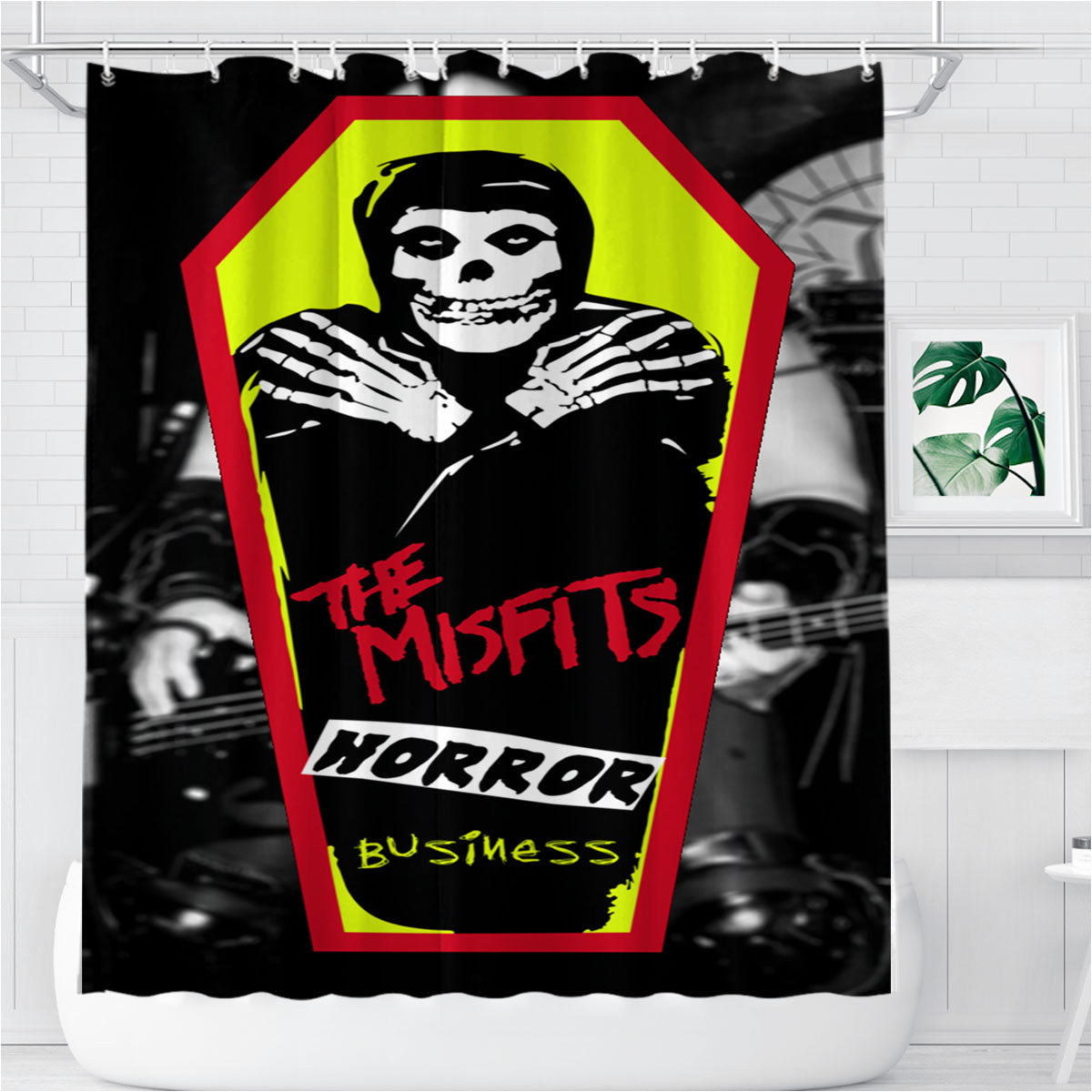 The Misfits Horror Business Bathroom Shower Curtain Fabric Waterproof | 66 X 72 Inch